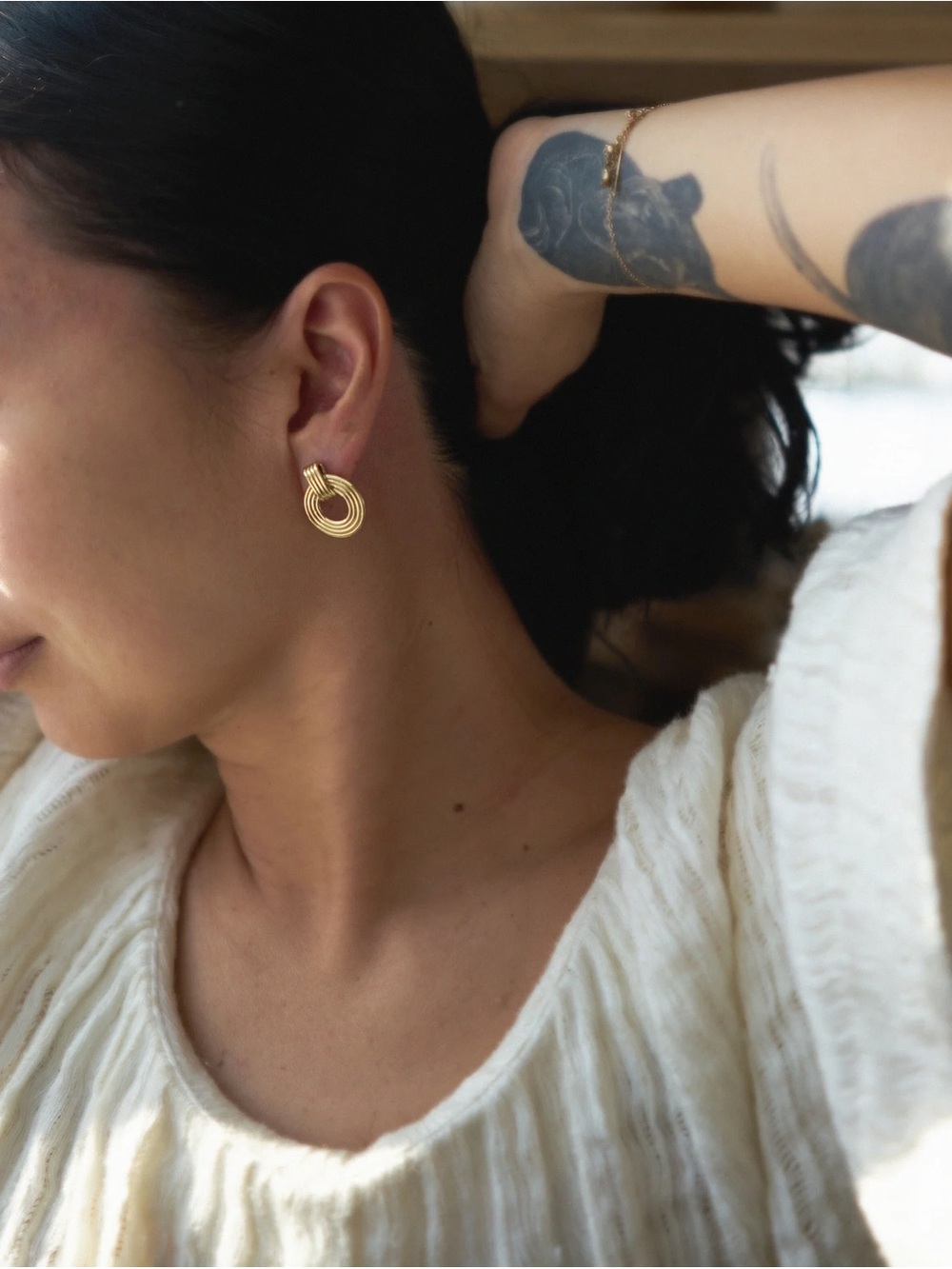 Odette New York Helios Layered Door Knocker Earrings